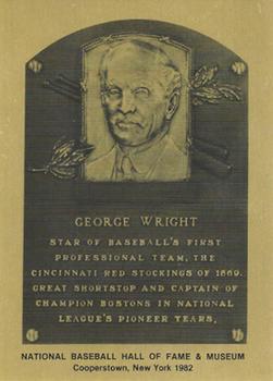 1981-89 Official Hall of Fame Metallic Plaques #NNO George Wright Front