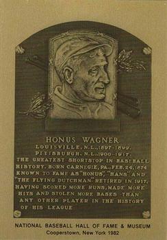1981-89 Official Hall of Fame Metallic Plaques #NNO Honus Wagner Front