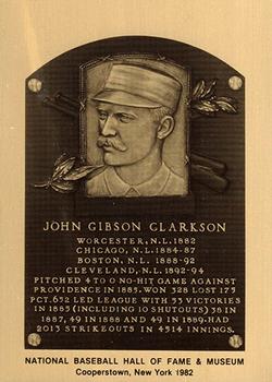 1981-89 Official Hall of Fame Metallic Plaques #NNO John Clarkson Front