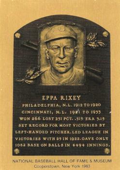 1981-89 Official Hall of Fame Metallic Plaques #NNO Eppa Rixey Front