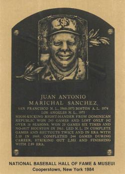 1981-89 Official Hall of Fame Metallic Plaques #NNO Juan Marichal Front
