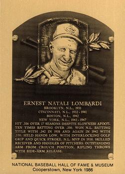 1981-89 Official Hall of Fame Metallic Plaques #NNO Ernie Lombardi Front