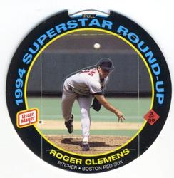 1994 Oscar Mayer Round-Ups #3 Roger Clemens Front