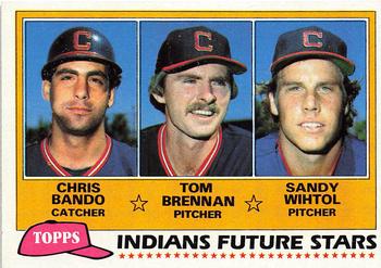1981 Topps #451 Indians Future Stars (Chris Bando / Tom Brennan / Sandy Wihtol) Front
