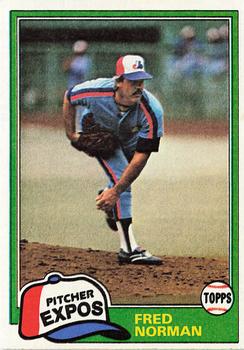 1981 Topps #497 Fred Norman Front