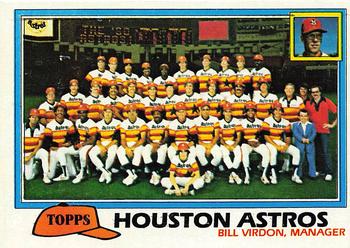 1981 Topps #678 Houston Astros / Bill Virdon Front