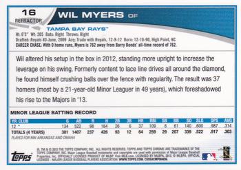 2013 Topps Chrome - Refractors #16 Wil Myers Back