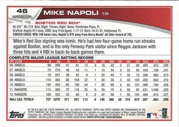 2013 Topps Chrome - Refractors #46 Mike Napoli Back
