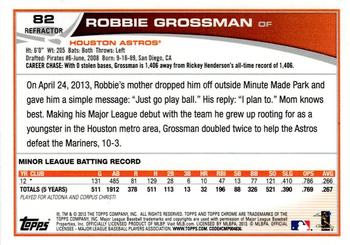 2013 Topps Chrome - Refractors #82 Robbie Grossman Back