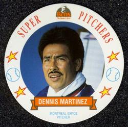 1993 Ben's Bakers Super Pitchers Discs #5 Dennis Martinez Front
