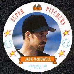 1993 Ben's Bakers Super Pitchers Discs #10 Jack McDowell Front