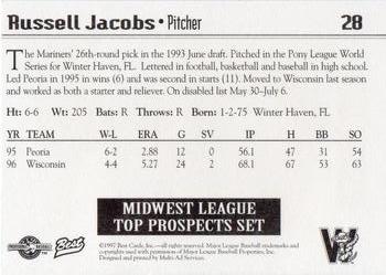 1997 Best Midwest League Top Prospects #28 Russell Jacob Back