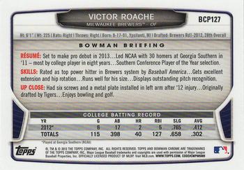 2013 Bowman Chrome - Prospects #BCP127 Victor Roache Back