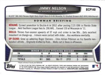 2013 Bowman Chrome - Prospects #BCP140 Jimmy Nelson Back