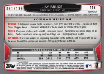 2013 Bowman Chrome - Purple Refractors #118 Jay Bruce Back
