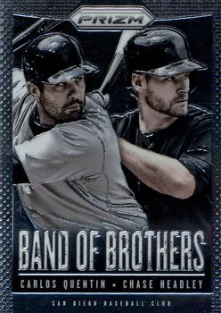 2013 Panini Prizm - Band of Brothers #BB15 Carlos Quentin / Chase Headley Front