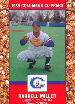 1989 Columbus Clippers Police #14 Darrell Miller Front
