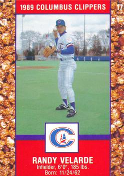 1989 Columbus Clippers Police #17 Randy Velarde Front