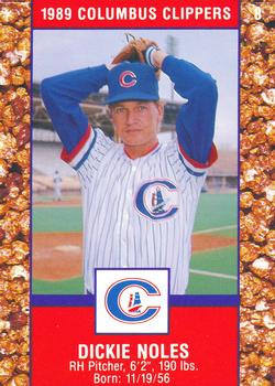 1989 Columbus Clippers Police #8 Dickie Noles Front