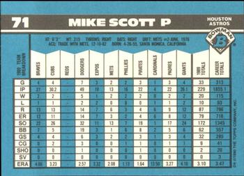 1990 Bowman - Limited Edition (Tiffany) #71 Mike Scott Back