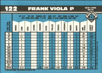 1990 Bowman - Limited Edition (Tiffany) #122 Frank Viola Back
