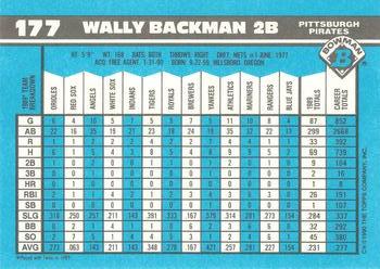 1990 Bowman - Limited Edition (Tiffany) #177 Wally Backman Back