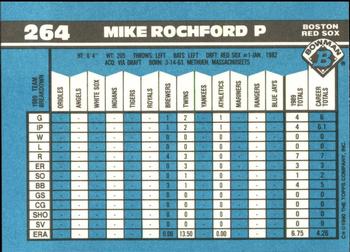 1990 Bowman - Limited Edition (Tiffany) #264 Mike Rochford Back