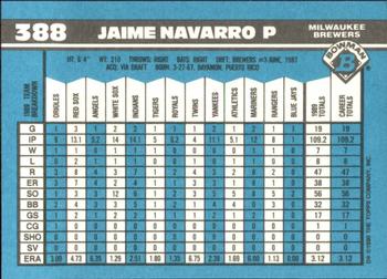 1990 Bowman - Limited Edition (Tiffany) #388 Jaime Navarro Back
