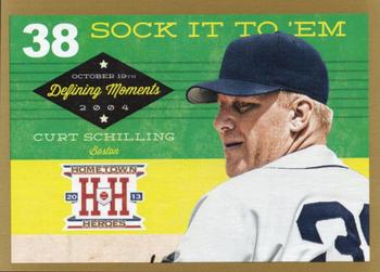 2013 Panini Hometown Heroes - Defining Moments Gold #DM12 Curt Schilling Front