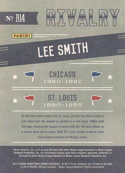 2013 Panini Hometown Heroes - Rivalry #R14 Lee Smith Back