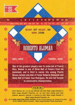 2013 Panini Hometown Heroes - States #55 Roberto Alomar Back