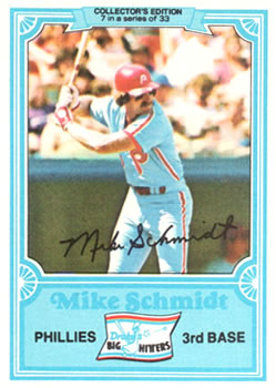 1981 Topps Drake's Big Hitters #7 Mike Schmidt Front