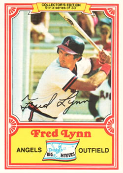1981 Topps Drake's Big Hitters #9 Fred Lynn Front