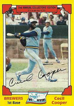 1982 Topps Drake's Big Hitters #9 Cecil Cooper Front
