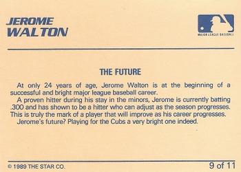 1989 Star Jerome Walton #9 Jerome Walton Back