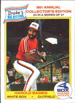 1986 Drake's Big Hitters #24 Harold Baines Front