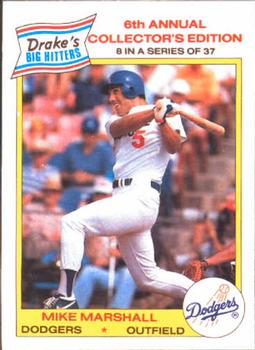 1986 Drake's Big Hitters #8 Mike Marshall Front