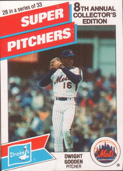 1988 Drake's Big Hitters Super Pitchers #28 Dwight Gooden Front