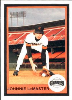 1983 Mother's Cookies San Francisco Giants #4 Johnnie LeMaster Front