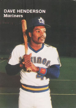 1984 Mother's Cookies Seattle Mariners #3 Dave Henderson Front
