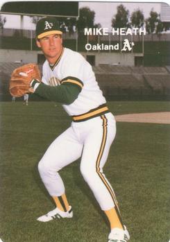 1985 Mother's Cookies Oakland Athletics #4 Mike Heath Front