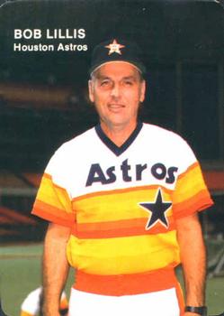 1985 Mother's Cookies Houston Astros #1 Bob Lillis Front
