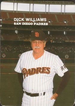 1985 Mother's Cookies San Diego Padres #1 Dick Williams Front