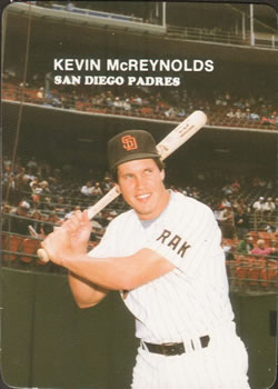 1985 Mother's Cookies San Diego Padres #3 Kevin McReynolds Front