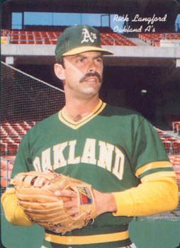 1986 Mother's Cookies Oakland Athletics #14 Rick Langford Front