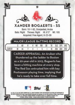 2014 Topps Museum Collection #9 Xander Bogaerts Back