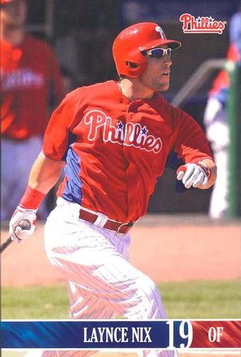 2013 Philadelphia Phillies Photocards #26 Laynce Nix Front