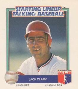 1988 Parker Brothers Starting Lineup Talking Baseball All-Stars #13 Jack Clark Front