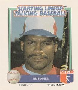 1988 Parker Brothers Starting Lineup Talking Baseball All-Stars #23 Tim Raines Front