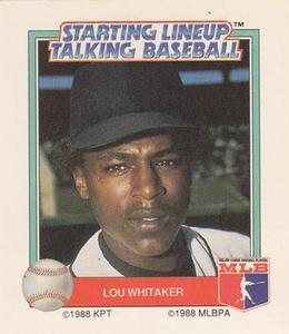 1988 Parker Brothers Starting Lineup Talking Baseball All-Stars #17 Lou Whitaker Front